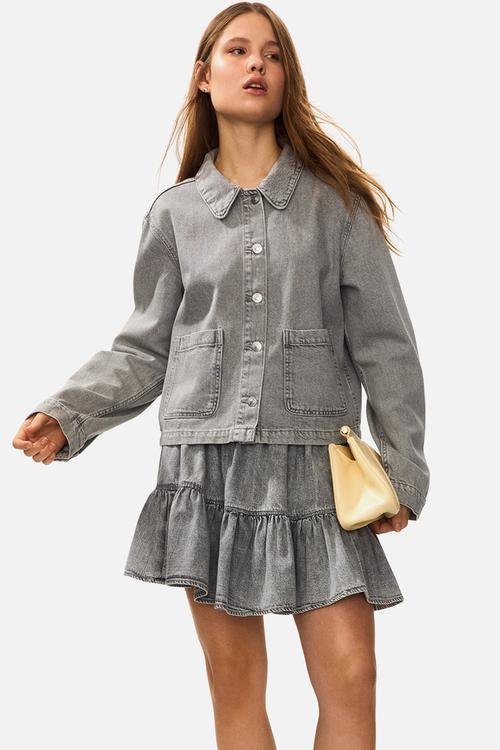 Denim jacket - light denim grey