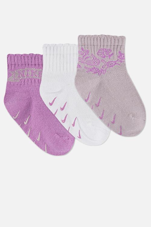 Nhg 3Pk Lace It Up Scallop Ank - Light Magenta