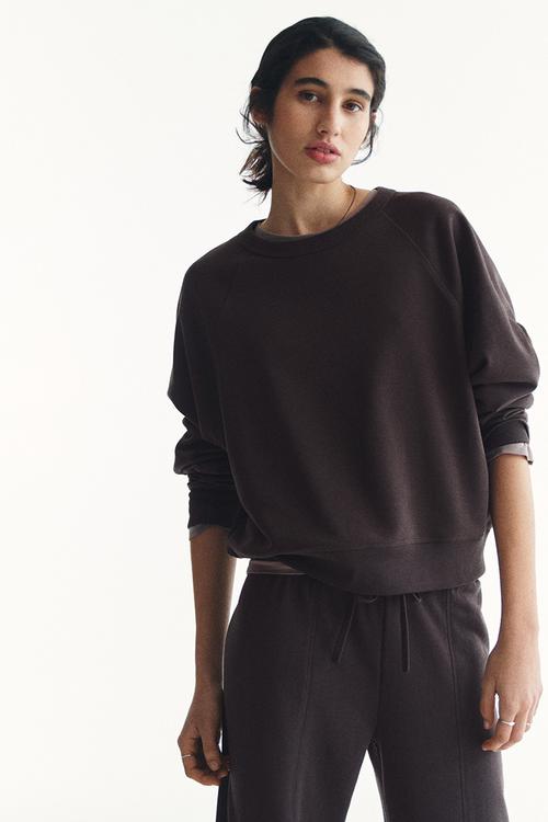 Raglan-sleeved sweatshirt - truffle grey