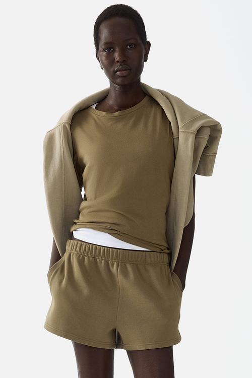 Sweatshorts - khaki green