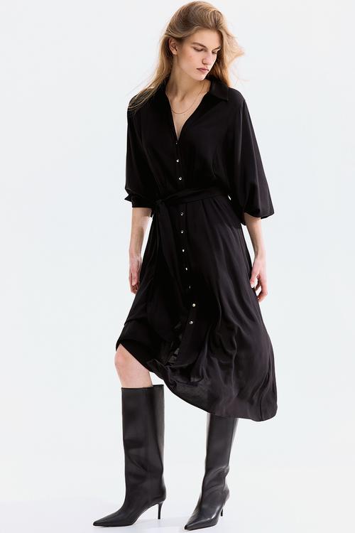 Shirt dress - black