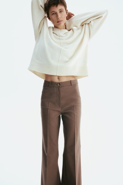 Bootcut trousers - light brown