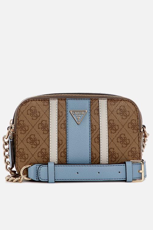 Noelle Ii Camera Crossbody Bag-Latte Logo/Light Blue