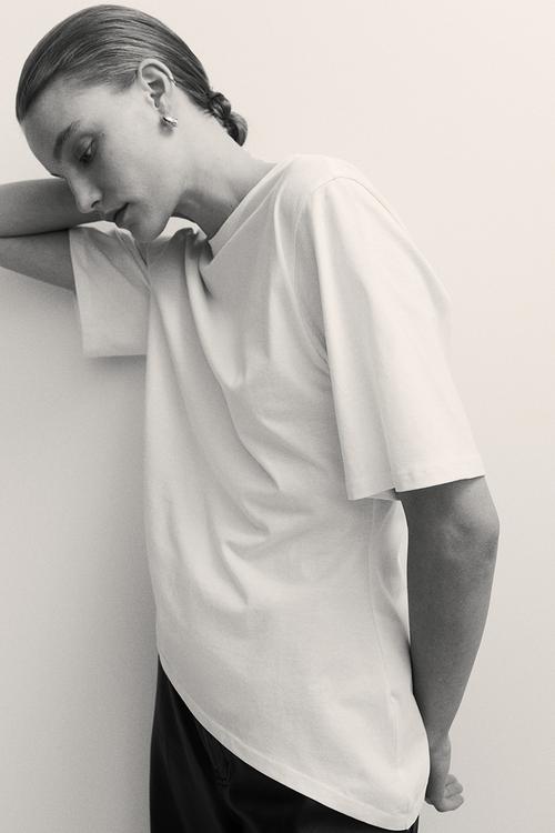Draped T-shirt - white