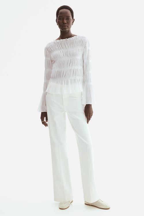 Straight high jeans - white
