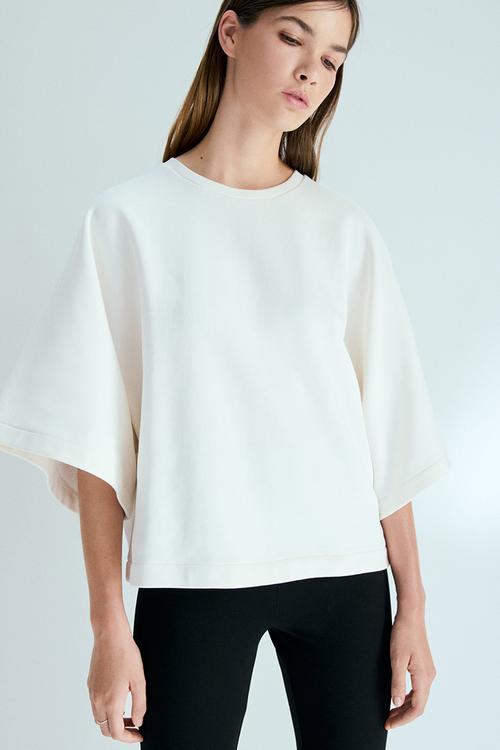 Oversized T-shirt - cream
