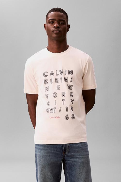 SS 20'S CALVIN KLEIN LIGHTS GRAPHIC TEE - Calico