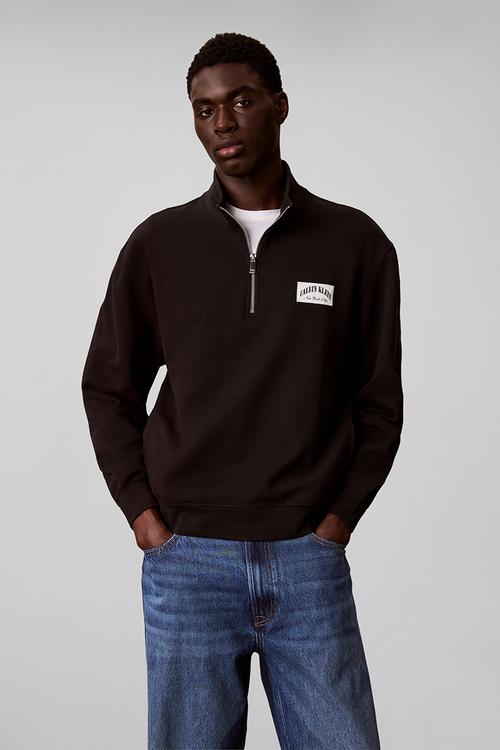 LS EU 350TERRY COLLEGIATE BADGE QTR ZIP - Black