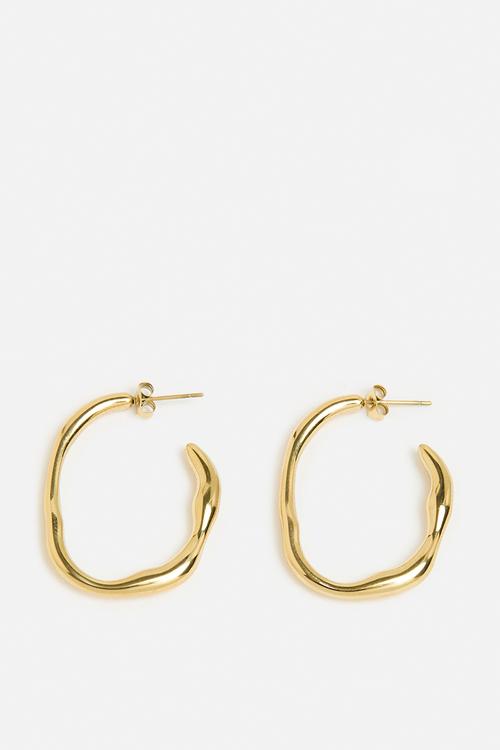 Modern Hoops With A Twist - Gold