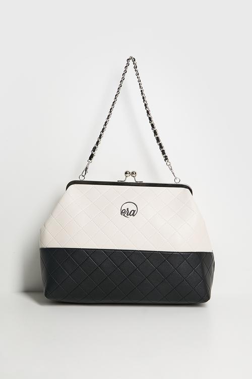 Limited Edition  Kiss And Tell Oversized Bag  - Black And White