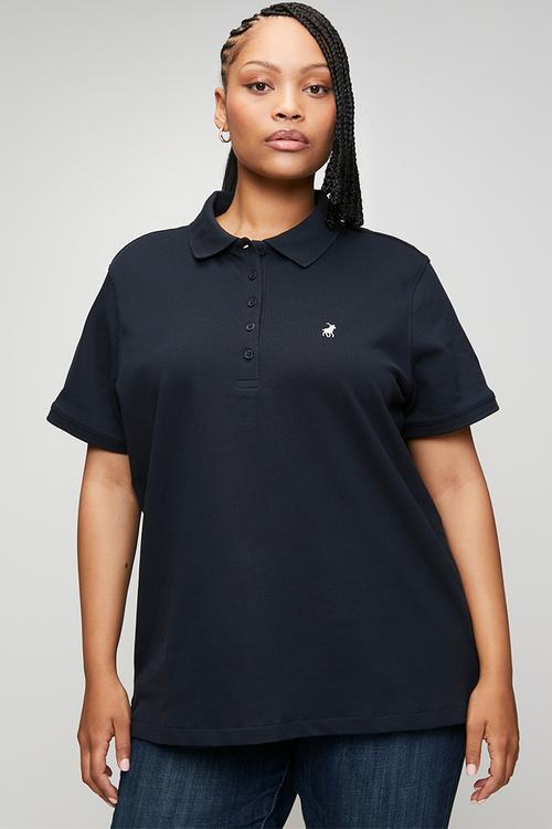 Wmn margot short sleeve golfer - navy