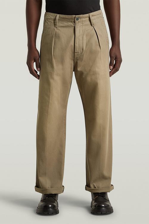 Boulder Pleated Chino Relaxed Straight - Fossil