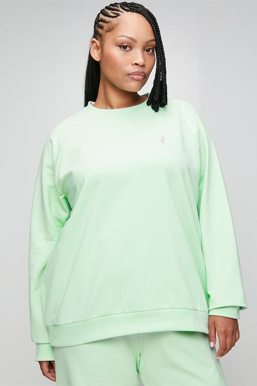 Wmn sophia long sleeve track top - soft aloe