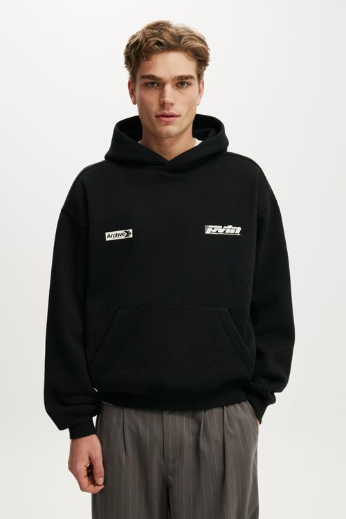 Box Fit Graphic Hoodie - Black/Pvln