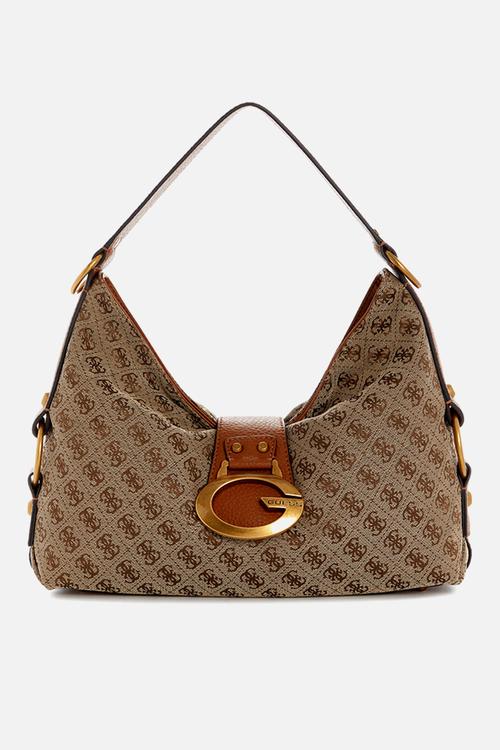 Camden Shoulder Bag-Latte Logo/Cognac