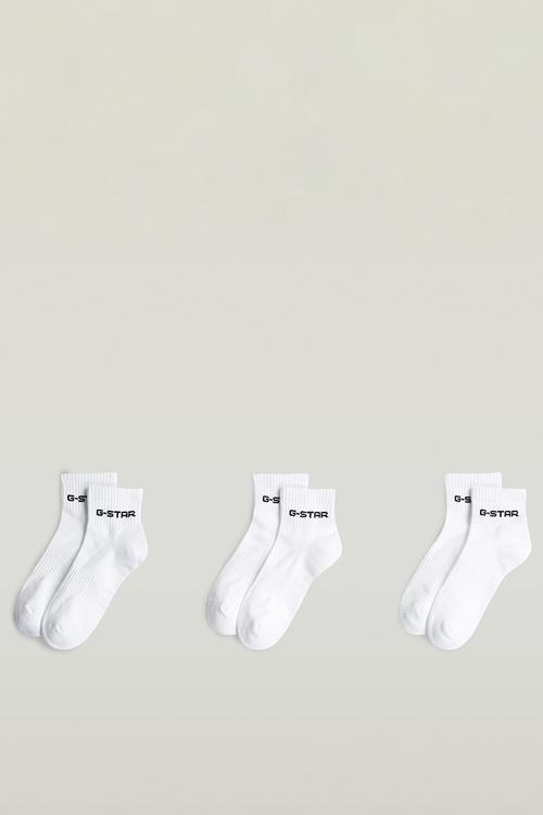 Short Logo Socks 3-Pack - Bright White