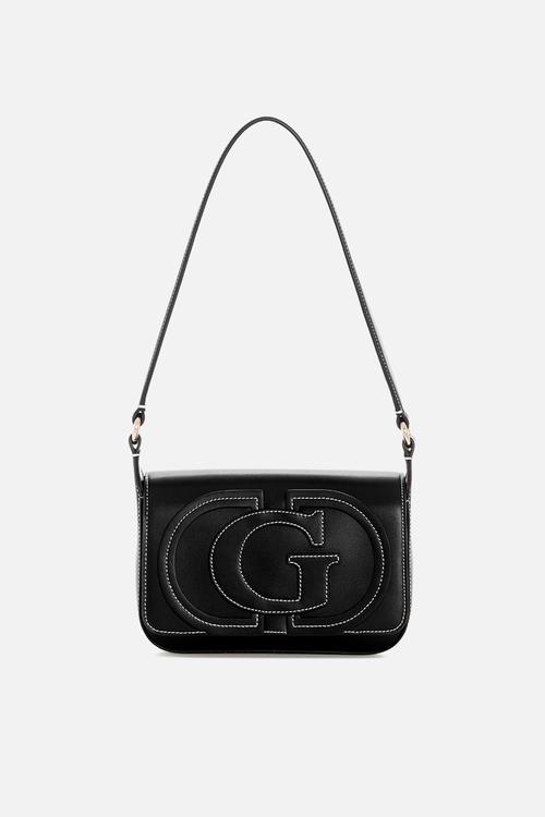 Ruby Flap Shoulder Bag- Black