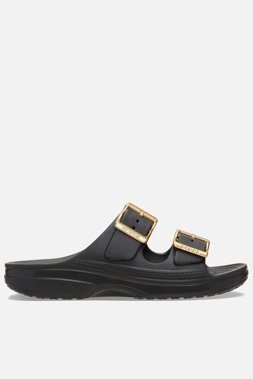 Saturday metallic buckle sandalslide - black
