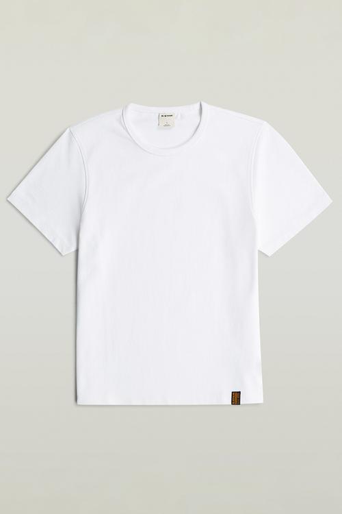 Base Shrunken Slim R T Short Sleeve - White