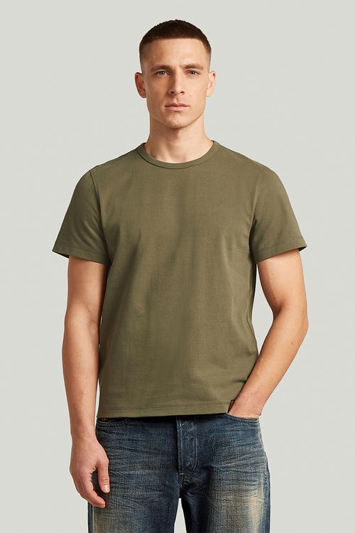 Base Shrunken Slim R T Short Sleeve - Dk Khaki