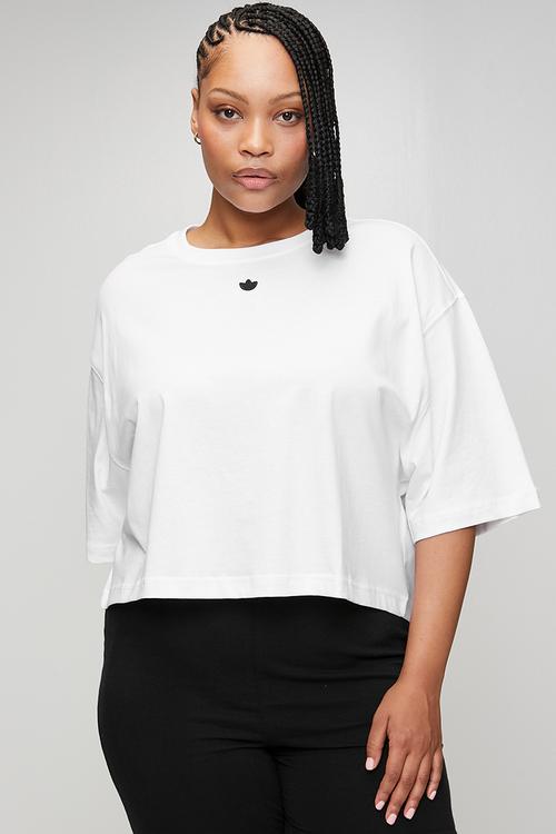 Plus ess crop tee w s26 tee - white