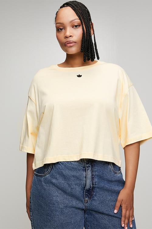 Plus ess crop tee w s26 tee - warm vanilla