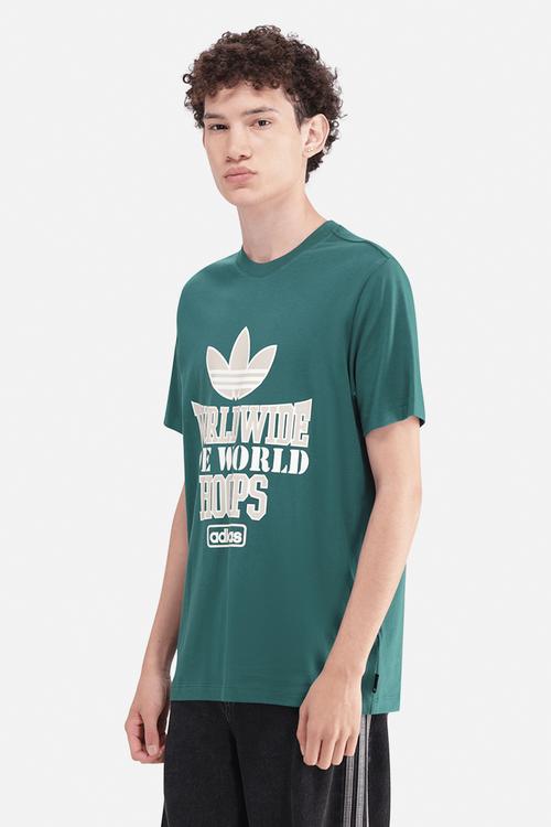 World Wide Hoops Tee  - Collegiate Green