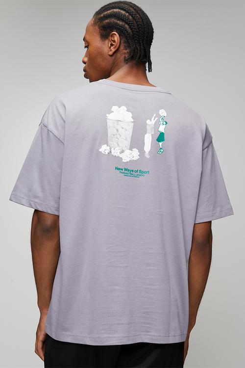 SK HOOP Tee  - Slate Grey