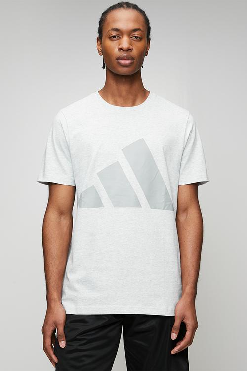 Big Logo SJ Tee  - lighgrey heather/lgh solid grey