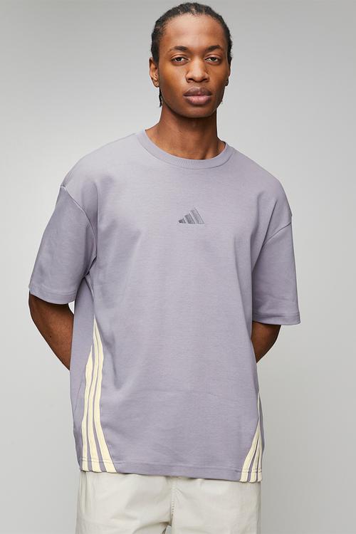 FI 3-Stripe Tee  - Slate/ ecru tin