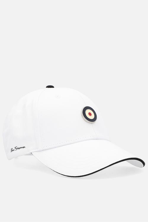 Metal Targy Badge Cap- White