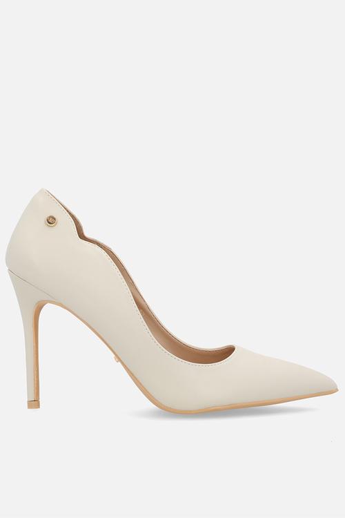 Lola 58 classic scallop heel - natural
