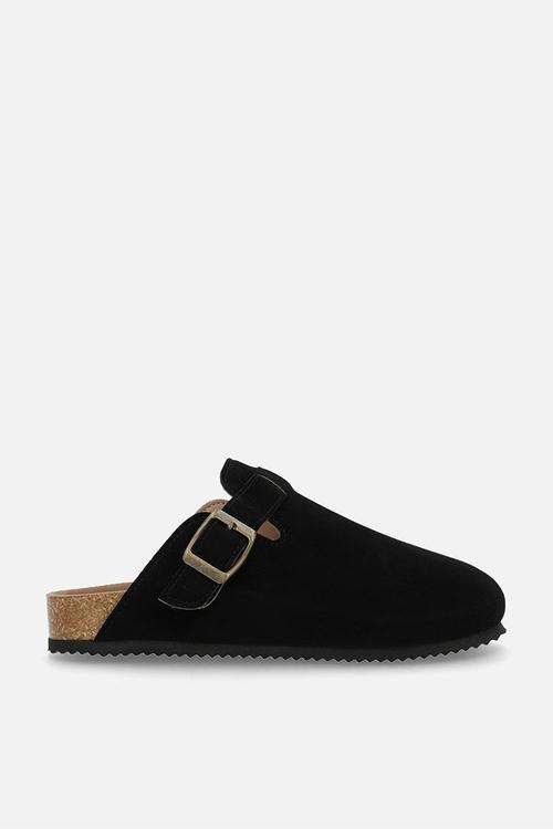Suedette clogs - black