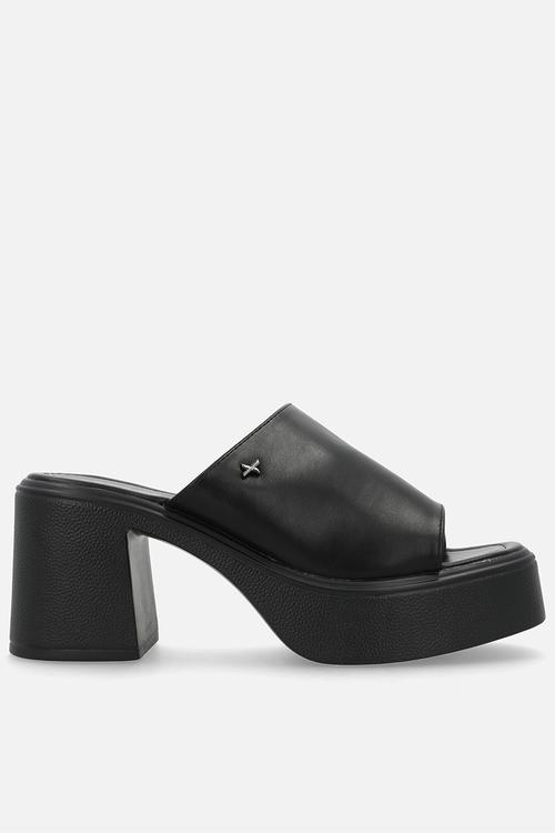 Cynthia 1 platform block heel - black