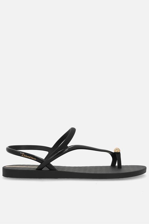 Glam ring sandal - black