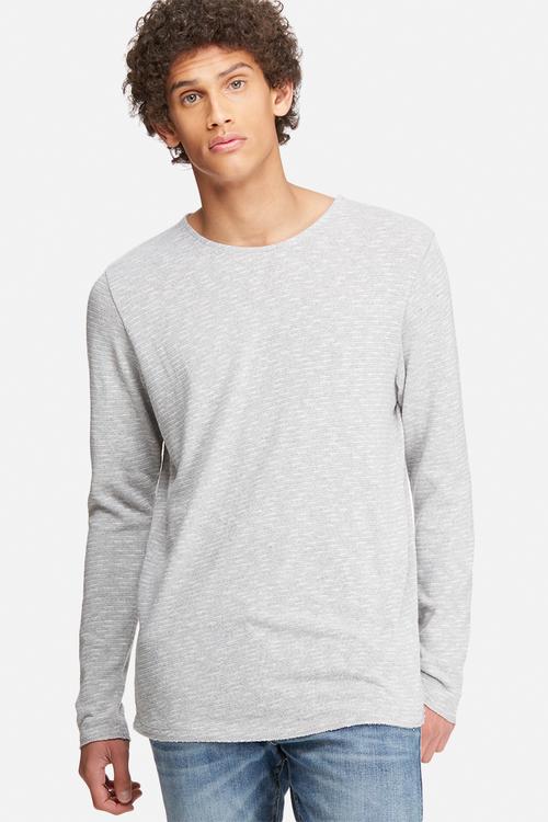Textured crew neck knit