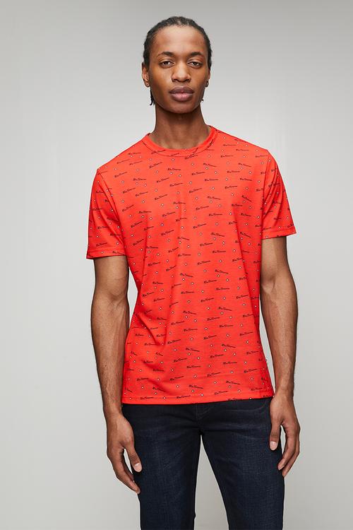 Ben Tar Aop Tee Shirt - Red