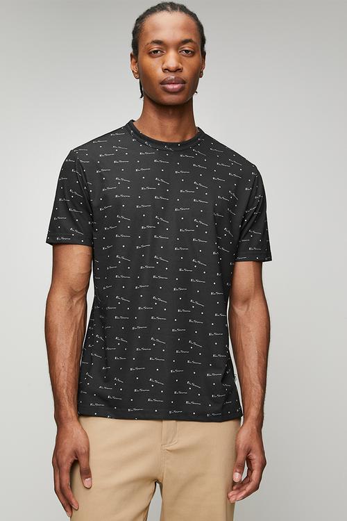 Ben Tar Aop Tee Shirt - Black