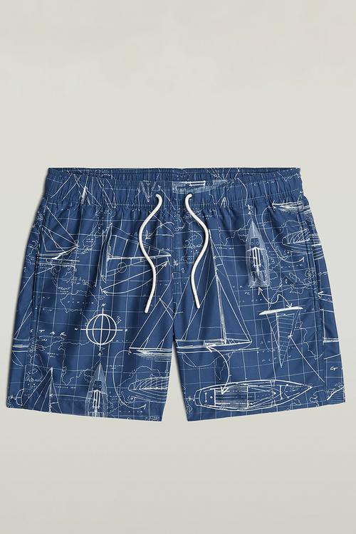 Dirik Ao Swimshort - Rank Blue Boat Blueprint