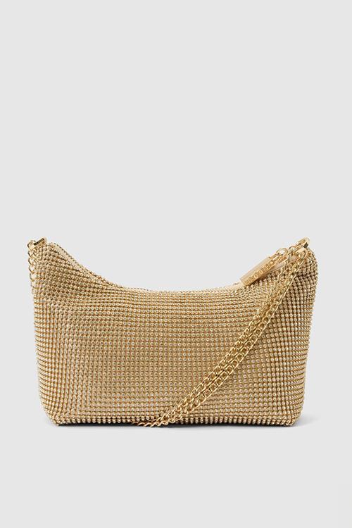 Paloma Curve Clutch in Gold