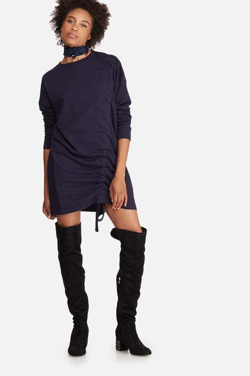 Ruched sweat dress
