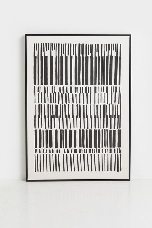 Linear Framed Wall Art - Black