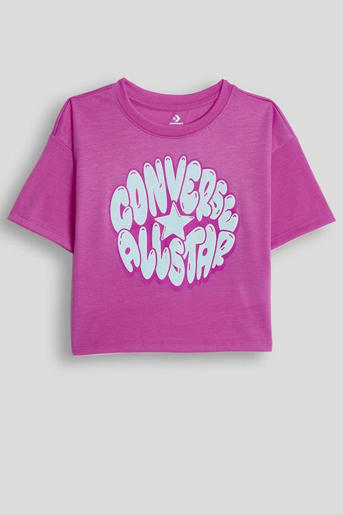 Cnvg Bubble Graphic Boxy Tee - Shocking Orchid