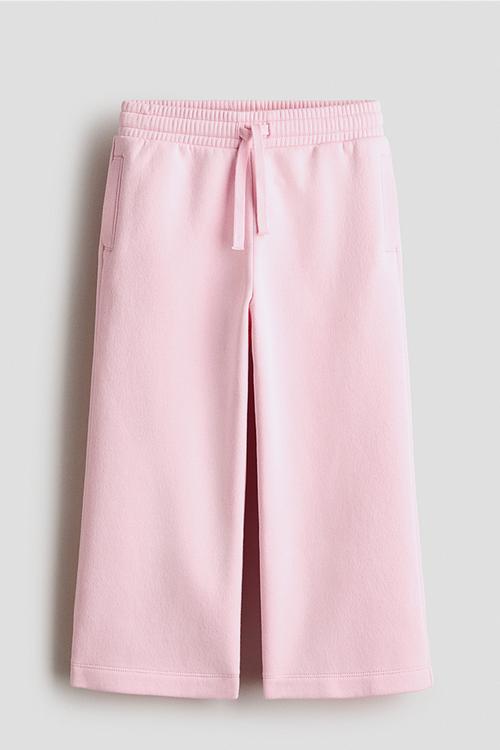 Wide brushed-inside joggers - light pink