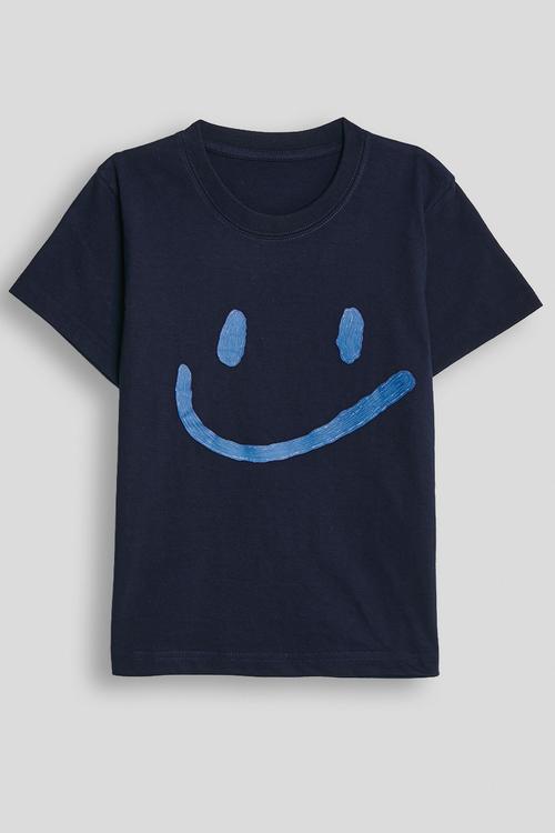 Smiley placement tee - navy