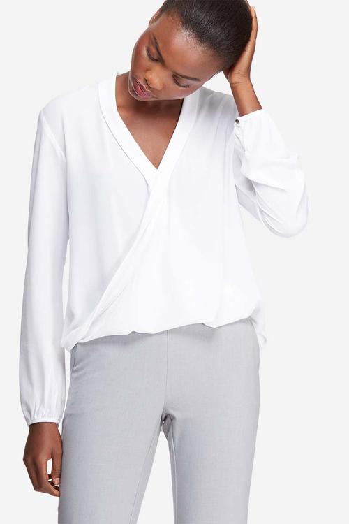 Wrap front blouse