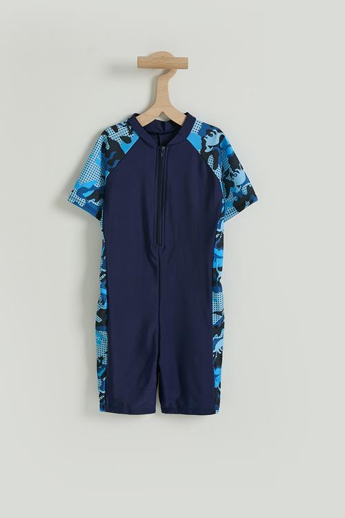Short wetsuit - navy/aop