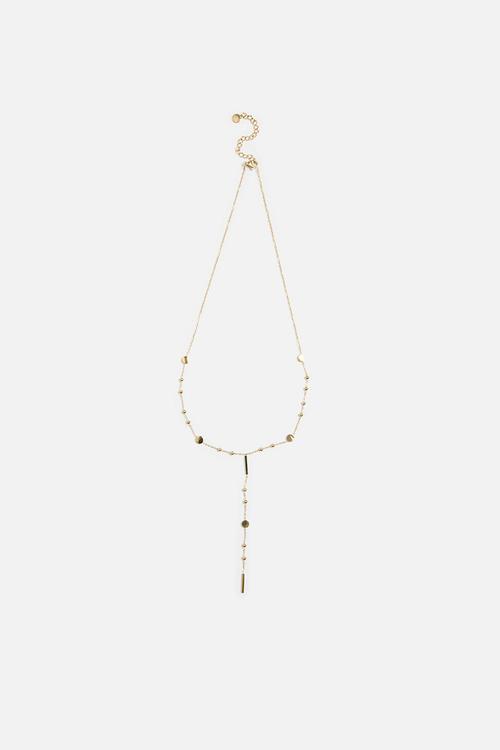 Trendy Lariat Necklace - Gold