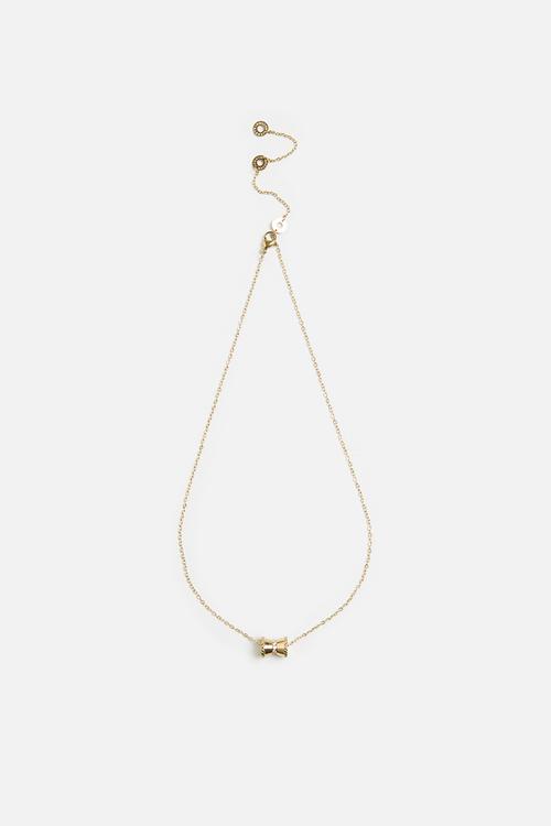 Modern Barrel Pendant Necklace - Gold