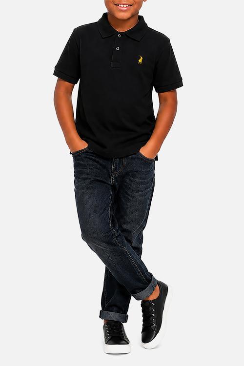 Boys Austin Ss Golfer - Black